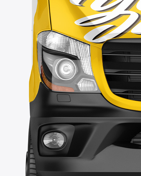 Box Truck Van Mockup   Front View PSD #6