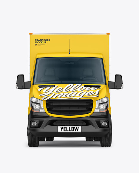 Box Truck Van Mockup   Front View PSD #7