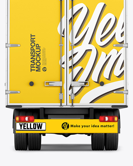 Box Truck Mockup - Back View