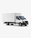 Box Truck Mockup - Half Side View