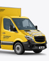 Box Truck Mockup - Half Side View