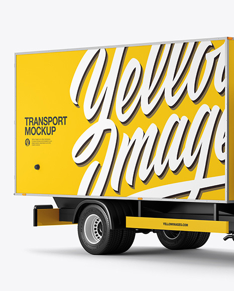 Box Truck Mockup - Half Side View