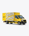Box Truck Mockup - Half Side View