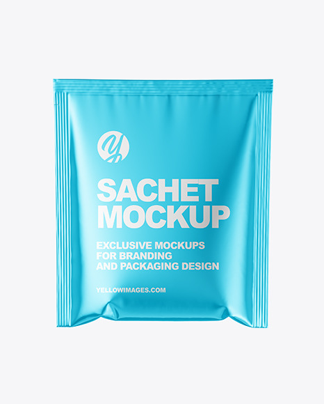 Metallic Sachet Mockup