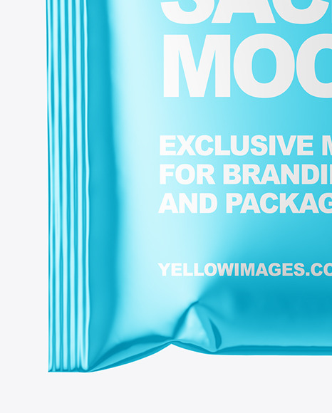 Metallic Sachet Mockup PSD #1