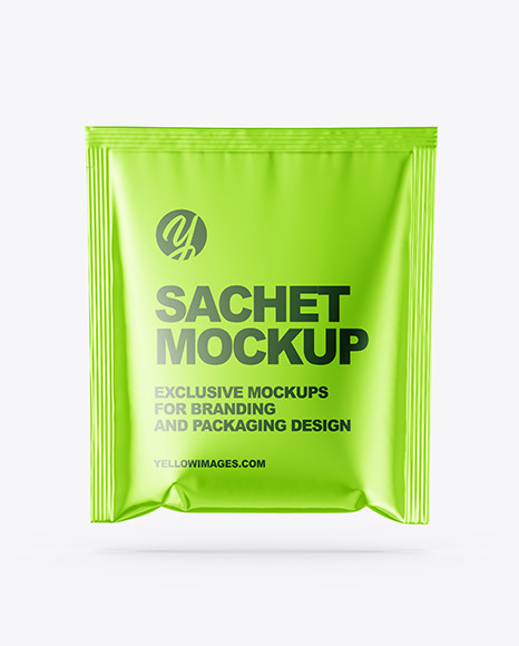 Metallic Sachet Mockup PSD #6