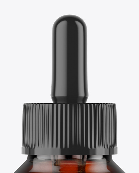 Amber Dropper Bottle Mockup PSD #2