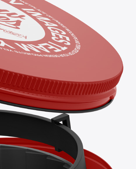 Glossy Round Tin Box w  Pet Collar Mockup PSD #2