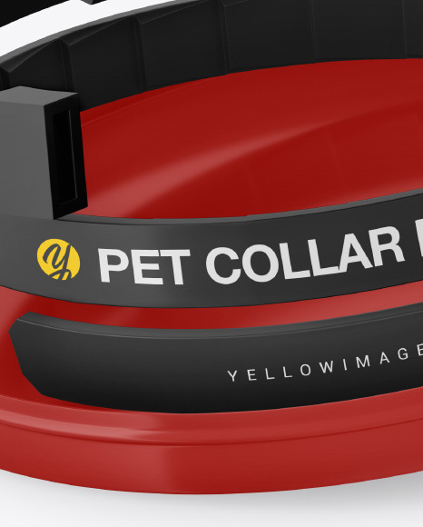 Glossy Round Tin Box w  Pet Collar Mockup PSD #1