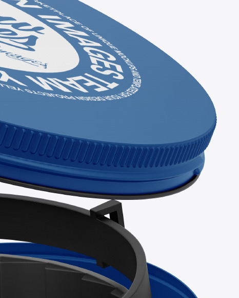 Matte Round Tin Box w  Pet Collar Mockup PSD #2