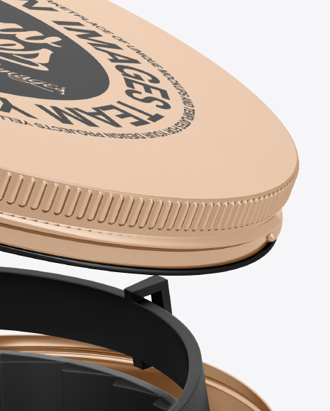 Metallic Round Tin Box w  Pet Collar Mockup PSD #2