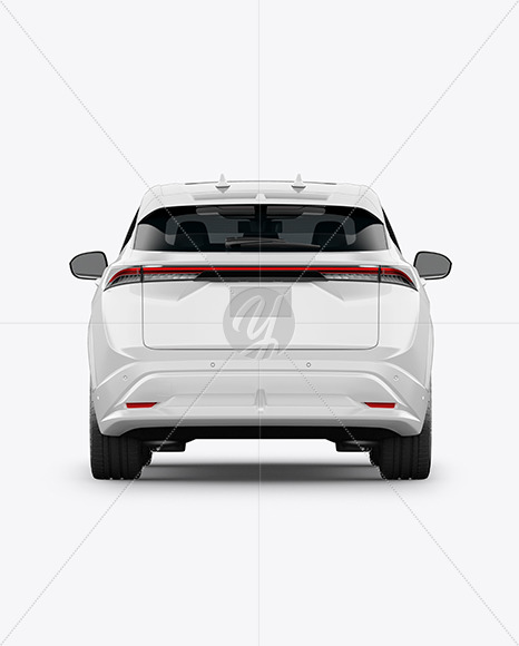 Electric Crossover SUV - Back View - Yellowimages Mockups