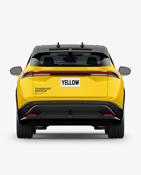 Electric Crossover SUV - Back View Electric Crossover SUV - Back View