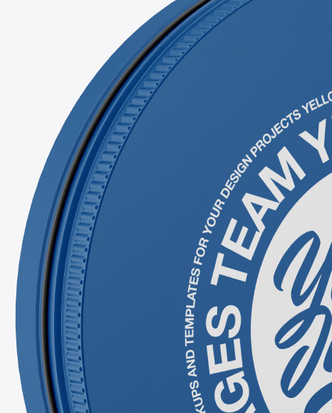 Matte Round Tin Box w  Pet Collar Mockup PSD #2