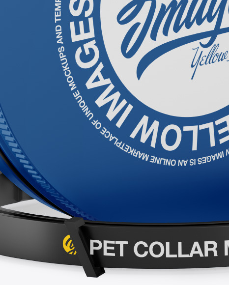 Matte Round Tin Box w  Pet Collar Mockup PSD #1