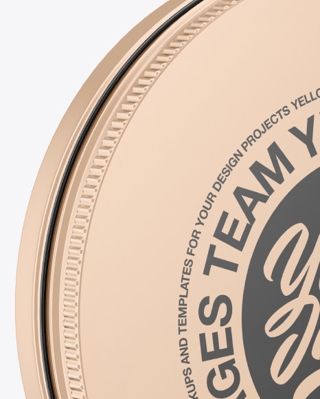 Metallic Round Tin Box w  Pet Collar Mockup PSD #2