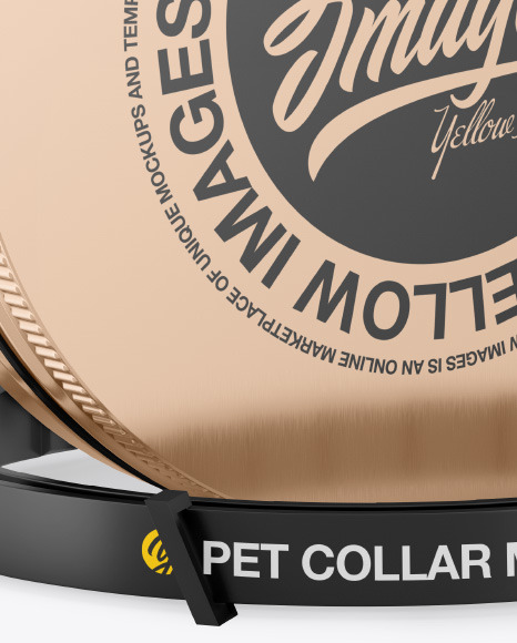 Metallic Round Tin Box w  Pet Collar Mockup PSD #1