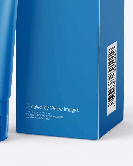 Cosmetic Tube with Box Mockup PSD #7
