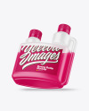 Glossy Dosing Bottle Mockup - Half Side View