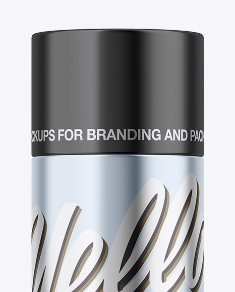 Glossy Metallic Bottle Mockup PSD #2