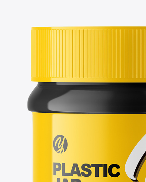 Glossy Plastic Jar Mockup PSD #2