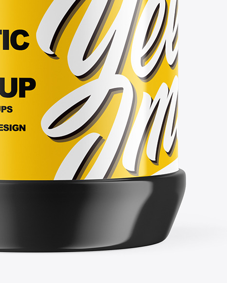 Glossy Plastic Jar Mockup PSD #1