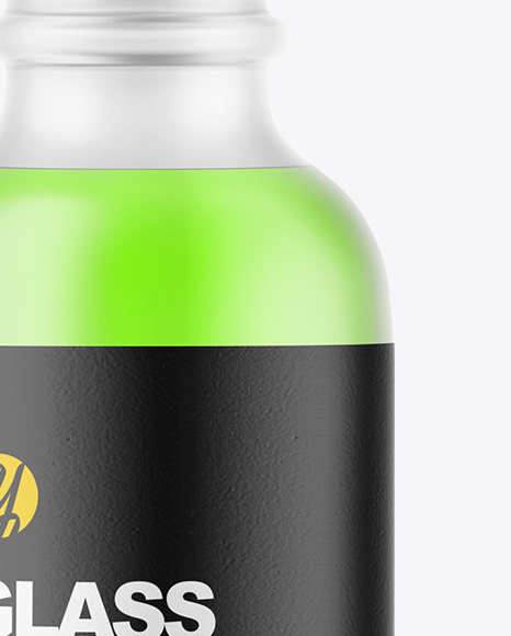Frosted Glass Dropper Bottle Mockup PSD #1