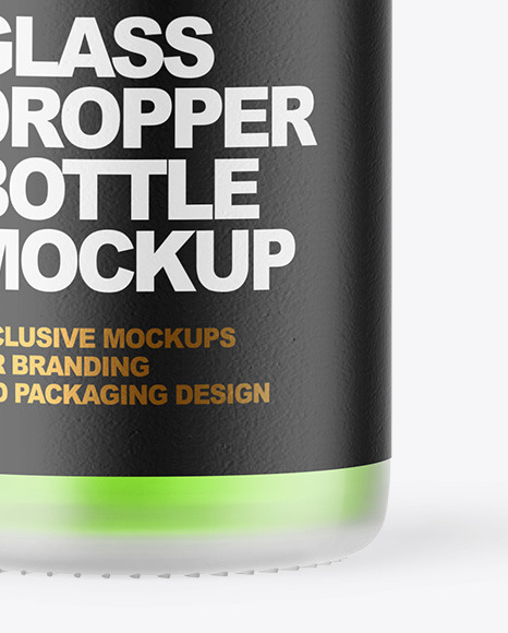 Frosted Glass Dropper Bottle Mockup PSD #6