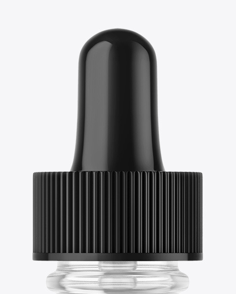 Clear Glass Dropper Bottle with Oil Mockup PSD #2
