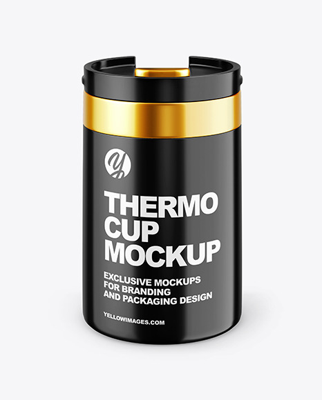 Glossy Thermo Cup Mockup PSD #4