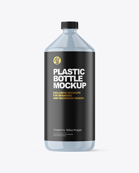 Glossy Plastic Bottle Mockup