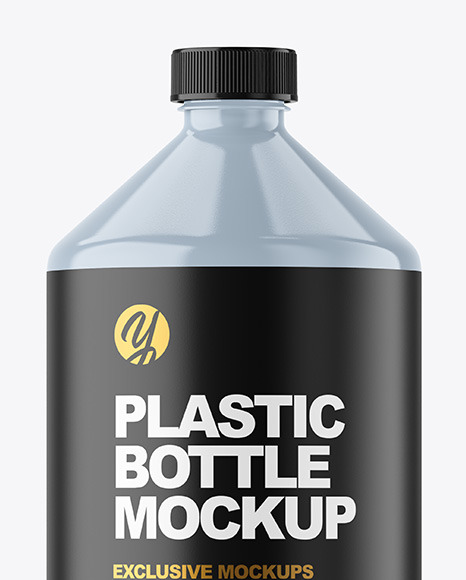 Glossy Plastic Bottle Mockup PSD #2