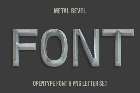Metal Bevel Font