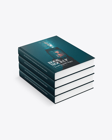 Hardcover Books w  Leather Cover Mockup PSD #2