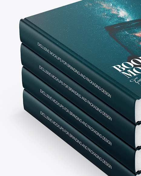 Hardcover Books w  Leather Cover Mockup PSD #3