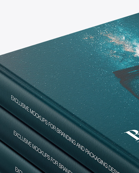 Hardcover Books w  Leather Cover Mockup PSD #5