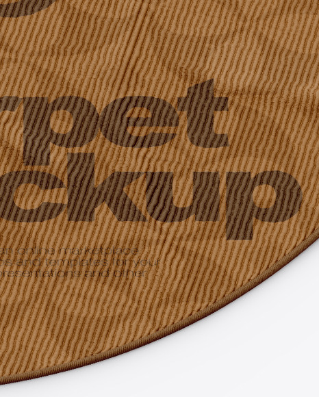 Round Carpet with Loop Pile Mockup PSD #6
