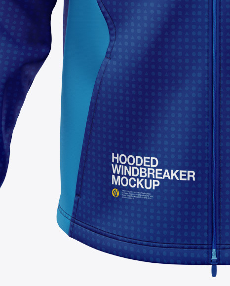 Hooded Windbreaker Jacket Mockup hiking 57289