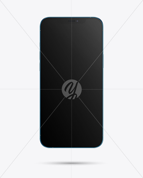 Apple iPhone 12 Pro Max Pacific Blue Mockup PSD #3