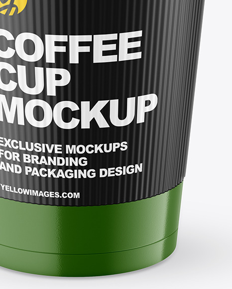 Glossy Coffee Cup with Holder Mockup PSD #6