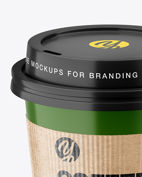 Glossy Coffee Cup with Holder Mockup PSD #7