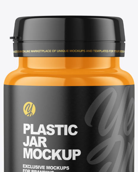Glossy Jar w  Pills Mockup PSD #2