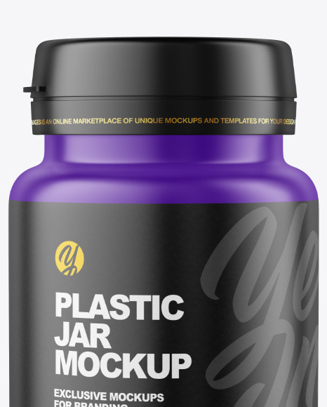 Matte Pills Jar Mockup PSD #2