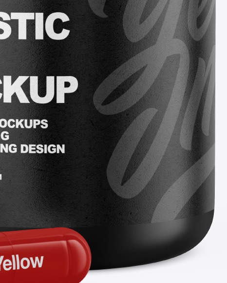 Matte Jar w  Pills Mockup PSD #7