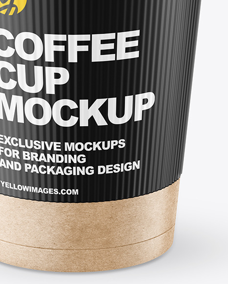 Kraft Coffee Cup with Holder Mockup PSD #6