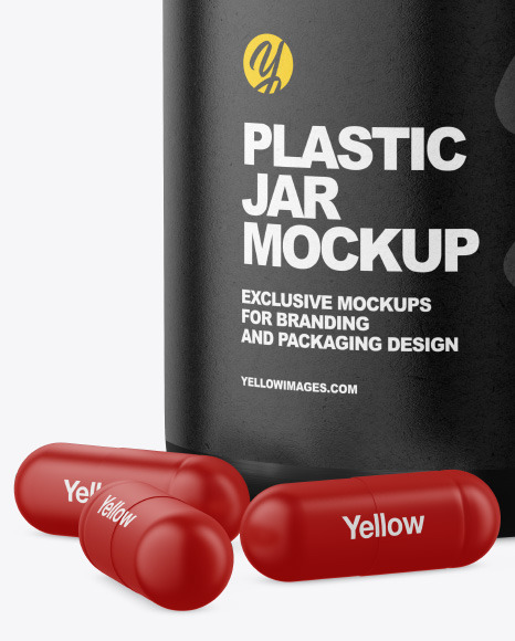 Metallic Jar w  Pills Mockup PSD #6