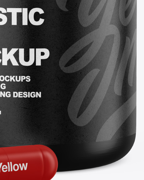 Metallic Jar w  Pills Mockup PSD #7