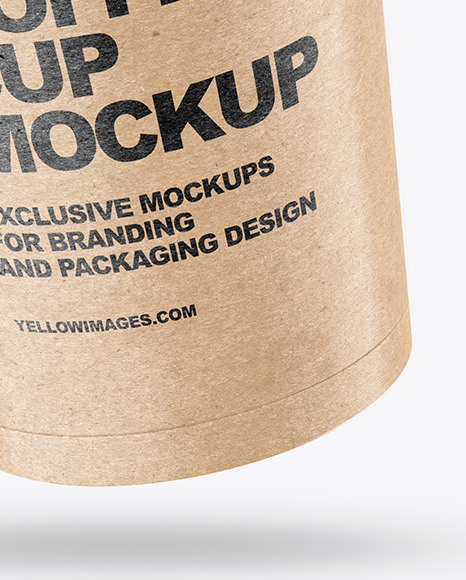 Kraft Coffee Cup Mockup PSD #1