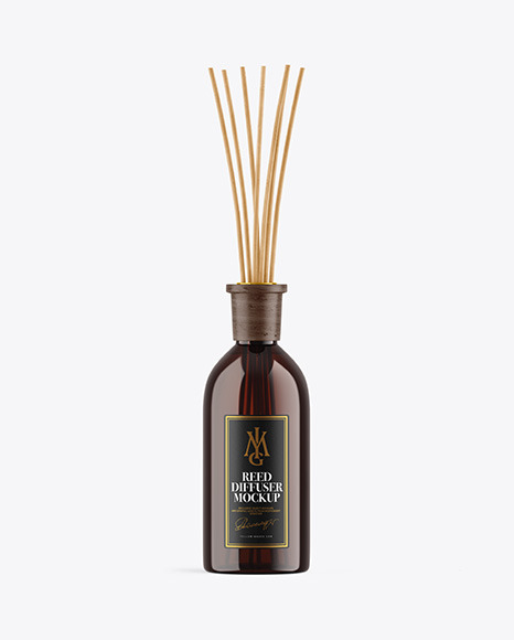 Amber Diffuser Bottle Mockup PSD #2
