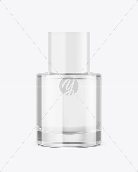 Clear Glass Cosmetic Bottle Mockup PSD #1